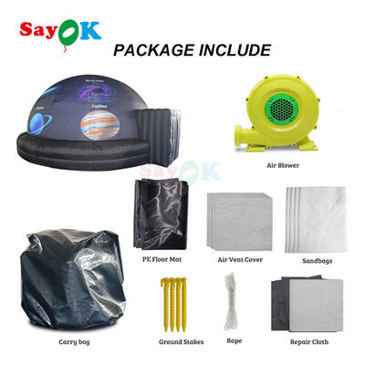 SAYOK 100% Blackout Fire-Retardant Inflatable Planetarium Dome με δωρεάν υπηρεσία 3D σχεδιασμού για σχολεία και μουσεία