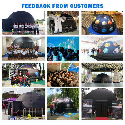 SAYOK 100% Blackout Fire-Retardant Inflatable Planetarium Dome με δωρεάν υπηρεσία 3D σχεδιασμού για σχολεία και μουσεία