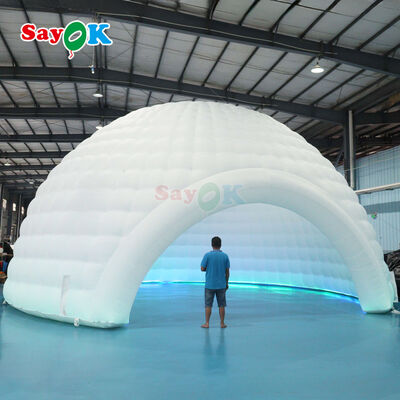 LED Lighting Waterproof Inflatable Dome Tent with Customizable Size for Outdoor Events