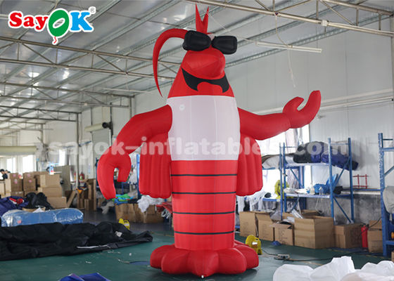 Φουσκωμένοι χαρακτήρες από καρτούν 4m Red Outdoor Crawfish Φουσκωτοί χαρακτήρες από καρτούν για το Φεστιβάλ του αστακού