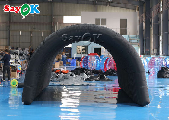 Φουσκωτή σκηνή ιγκλού μαύρη 210D υφασμάτινη φουσκωτή σκηνή τούνελ για έκθεση